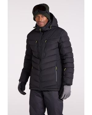 Mountain Warehouse 'Vulcan' Padded Ski Jacket Snow Proof Breathable Winter Coat - Blue