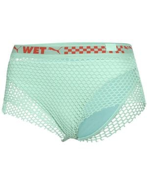 PUMA X Rihanna Fenty Mesh-Trimmed Bikini Bottoms 577224 02 A93A Textile - Green
