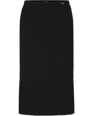 BOSS Vevoka Midi Pencil Skirt - Black