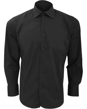 Sol's Brighton Long Sleeve Fitted Work Shirt - Black
