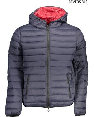 U.S. POLO ASSN. Reversible Puffer Jacket Hooded Style - Blue