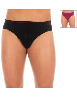 DIM Pack-2 Slips Unno Basic Seamless D05He - Black