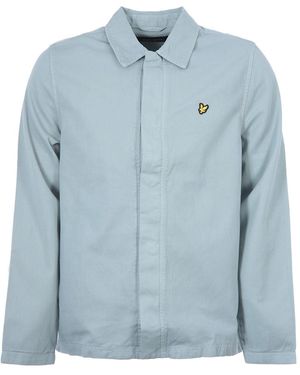 Lyle & Scott Washed Drill Overshirt - Blue
