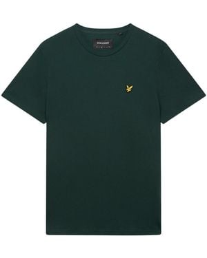 Lyle & Scott Branded Chest Logo Dark T-Shirt Cotton - Green