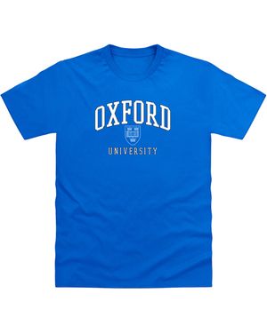Park Fields Oxford University Crest Royal T-Shirt Cotton - Blue