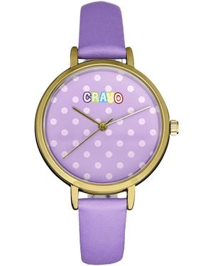 Crayo Dot Strap Watch - Purple