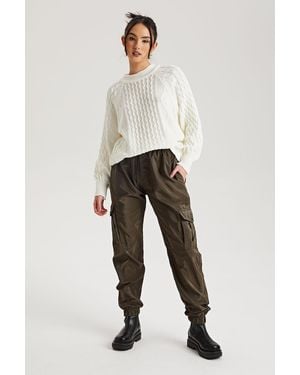 Urban Bliss Parachute Cargo Trouser - White