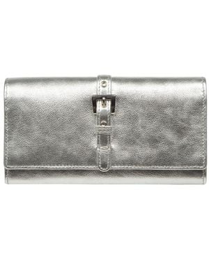 NiNa Amora 'Flavia' Metallic Leather Purse - Grey