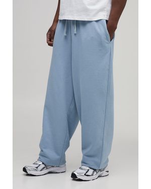 BoohooMAN Tall Balloon Fit Loopback Joggers - Blue