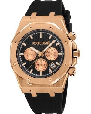 Roberto Cavalli Rc5G161P0035 Logomania Watch - Black