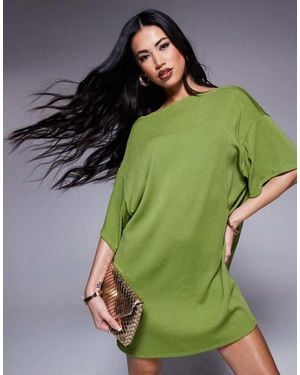 ASOS Boxy T-Shirt Mini Dress - Green