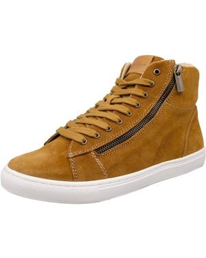 HX London Ilford Suede Leather Tan Zip Ankle Boots - Brown