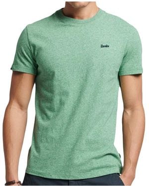 Superdry Gbessential Logo En Coton Bio - Green