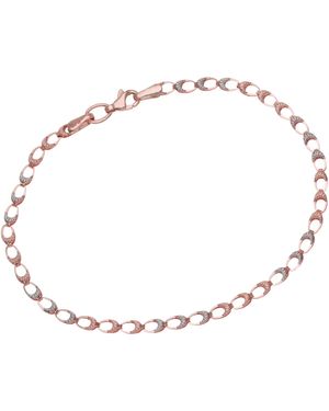 DIAMANT L'ÉTERNEL 9ct Rosé- En Witgouden Open 3d-zeeschelpschakelarmband Met Een Lengte Van 19 Cm - Naturel