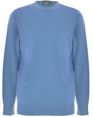 Secret Label Fine Knit Crew Neck Jumper - Blue