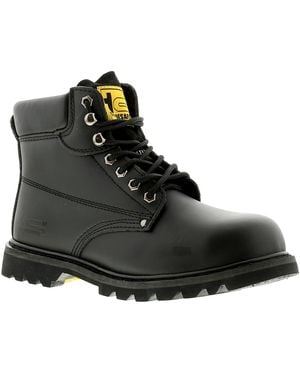 Tradesafe Steel Toe Cap Safety Boots Imitation Leather - Black