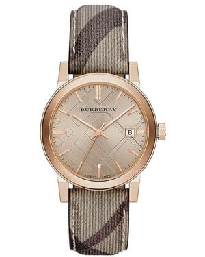 Burberry Bu9040 The City Rose Tone Watch - Metallic