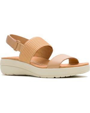 Hush Puppies Breathe Slingback Leather Standard Sandals - Brown