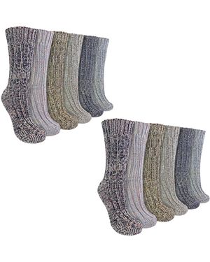 Sock Snob Ladies 12 Pack Alpaca Boot Socks - Grey