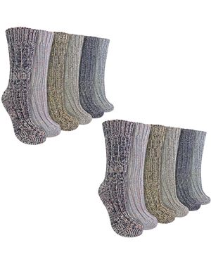 Sock Snob Ladies 12 Pack Alpaca Boot Socks - Grey