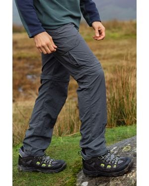 Mountain Warehouse 'Explore' Convertible Trousers Quick Drying Fade Resistant Zip Off Trousers Polyamide - Green