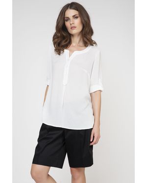 Conquista Poplin Blouse - White
