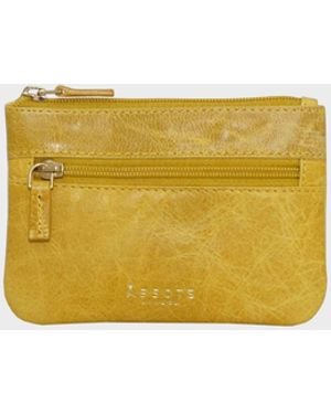 Assots London Mary' Soft Small Leather Coin Purse - Yellow