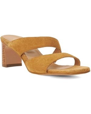 Dune Jaeda Suede Block Heel Mules - Brown