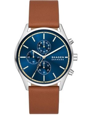 Skagen Holst Watch Skw6916 Leather (Archived) - Blue