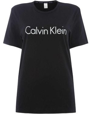 Calvin Klein Katoenen Uniseks T-Shirt Met Logo Voor Volwassenen - Zwart