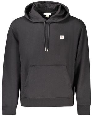 Calvin Klein Logo Patch Pullover Hoodie - Grey