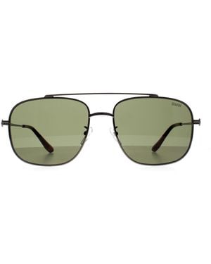 BMW Aviator Shiny Gunmetal Bw0005 Sunglasses - Green