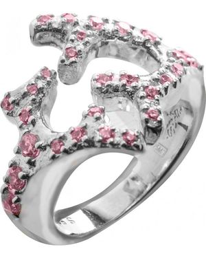 Folli Follie 3R9S171P-54 Ladies Ring Sterling - Grey