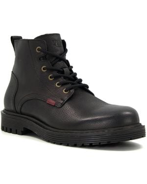 Dune Crainey Leather Lace Up Casual Boots - Black