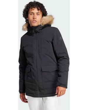 adidas Hooded Fur Parka - Black