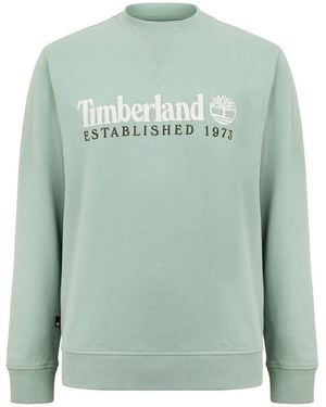 Timberland Embroidered Logo Crew Neck Long Sleeve Sweatshirt - Green