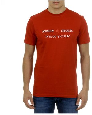 Andrew Charles by Andy Hilfiger T-Shirt Short Sleeves Round Neck Keita - Red