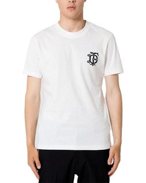 Other T Shirts Crew Neck Embroidered Logo Cotton Short Sleeve Summer Tee S-2Xl - White