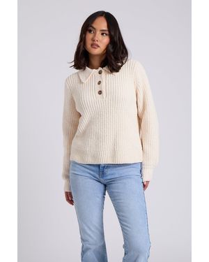 Urban Bliss Chenille Button Front Jumper - Blue
