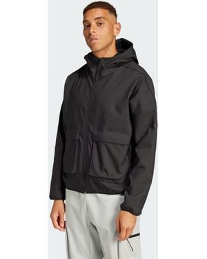 adidas City Escape Premium Full-Zip Hoodie - Black