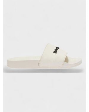 Palm Angels Logo Pool Sliders - White