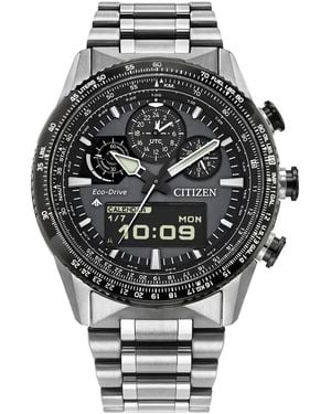 Citizen Promaster Sky Watch Jv2006-55H Stainless Steel - Metallic