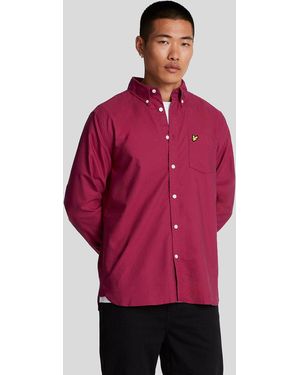 Lyle & Scott Plain Oxford Shirt - Red