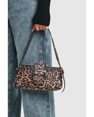 Boohoo Buckle Detail Shoulder Bag - Blue