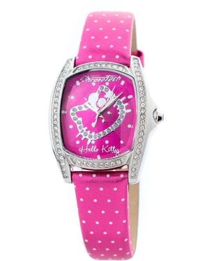 Chronotech Multicolour Leather Watch - Pink