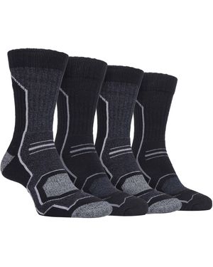 Storm Bloc 4 Pack Cushion Lightweight Hiking Boot Socks For Warm Weather - Blue