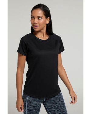 Mountain Warehouse 'Endurance' Isocool T-Shirt Sun Protection Breathable Tee - Black