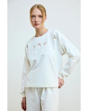 GUSTO Embroidered Cotton Sweatshirt - Multicolour