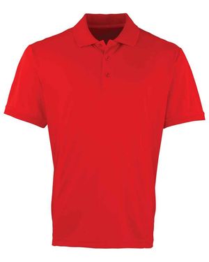 PREMIER Coolchecker Pique Polo Shirt - Red