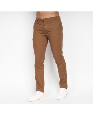 Crosshatch Roysden Chinos (Cinnamon) - Brown